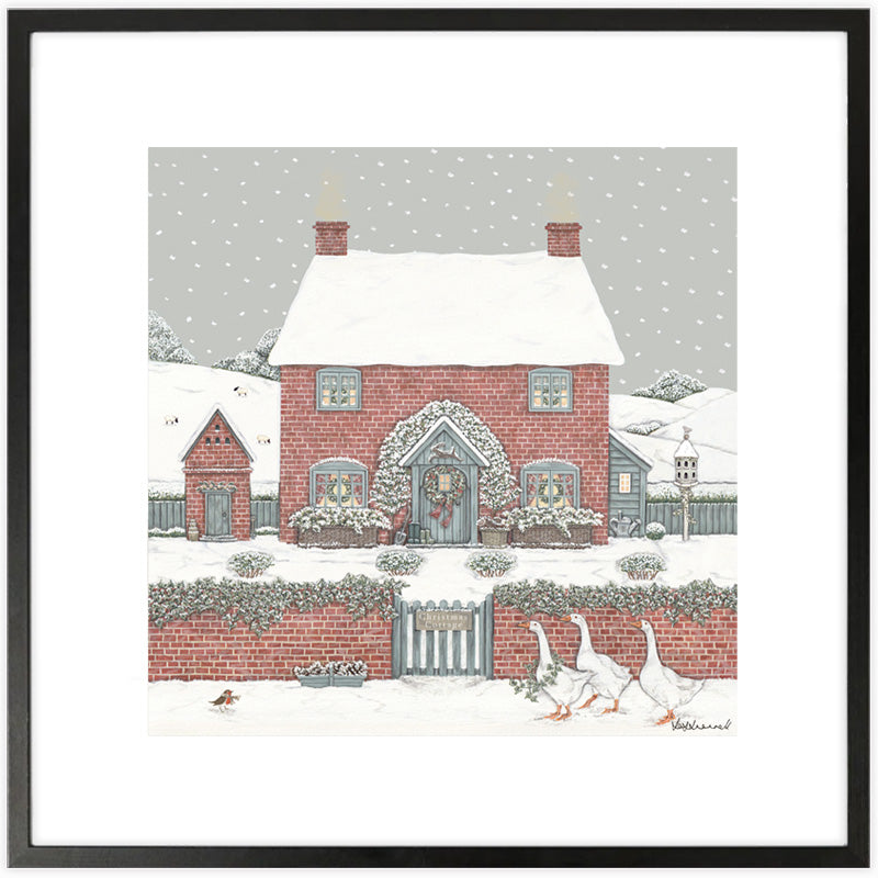 Christmas Cottage Giclee Print