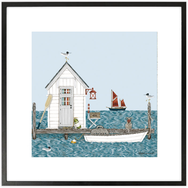 Fishing Hut Giclee Print